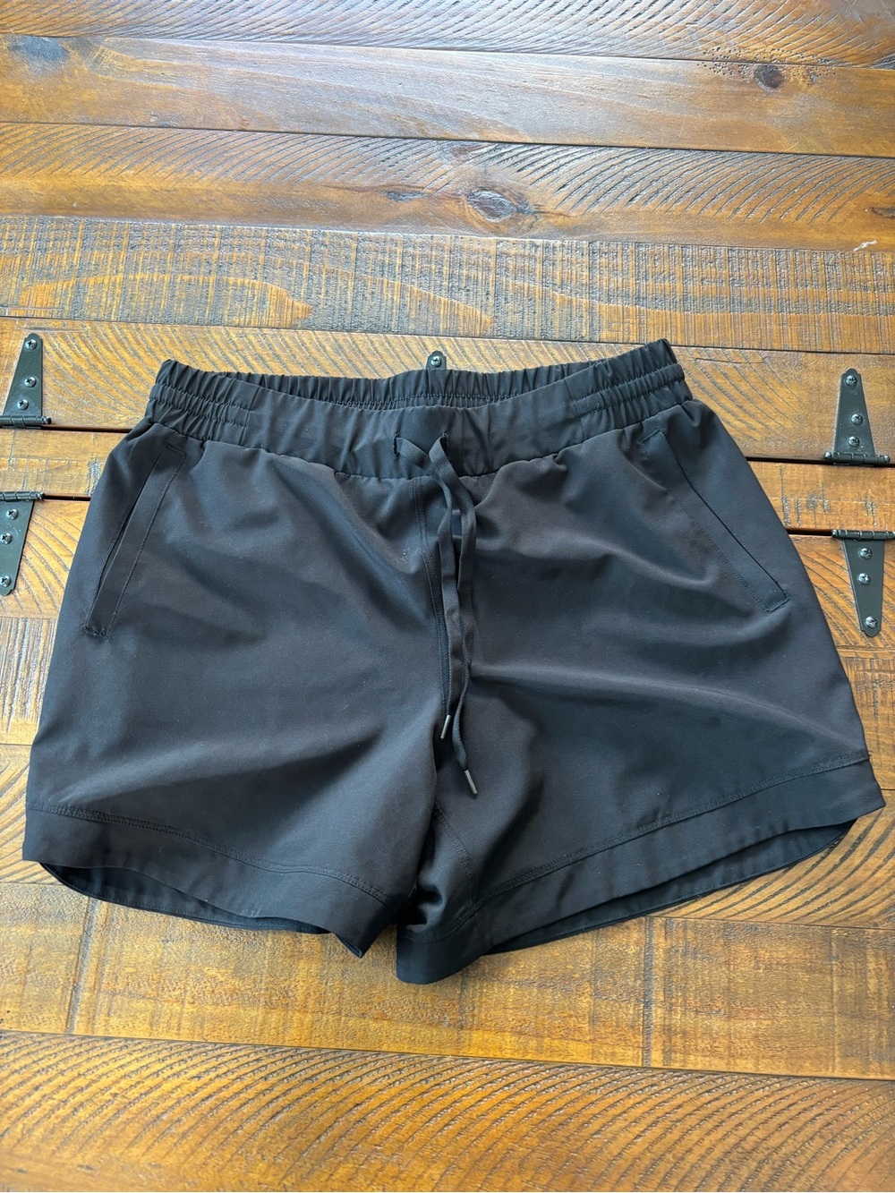 RBX Black Women's Athletic Drawstring Shorts with Pockets medium